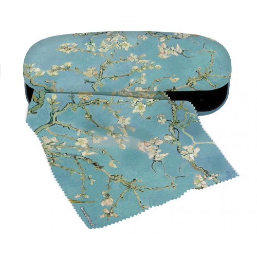 Etui ochelari cu textil si protectie van gogh ramuri inflorite fridolin